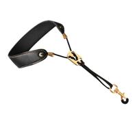 Sangle de Saxophone en Cuir Réglable, Confort et Répartition du Poids | Pratique et Performance, Structure Simple, Métal, Couleur Noire, Taille Ajustable, Gain de Temps