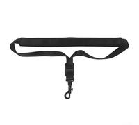 Sangle de saxophone réglable de 5 cm de large rembourrée pour alto, ténor soprano - Nylon doux et respirant avec crochet en métal Noir 43-55 cm