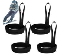 Sangle de sécurité pour gants de sport, poignets pour gants de ski, 4 gants de ski, menottes de sangle de poignet en nylon élastique | Menottes de gants unisexes légères pour ski et