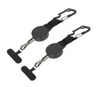 Sangle de sécurité pour téléphone - Lot de 2 cordons avec clip pour ceinture antivol | Dispositif de sécurité pour téléphones intelligents, voyages, camping, randonnée, activités