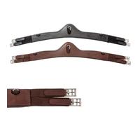 Sangle de selle courte en cuir huilé avec élastique Kavalkade Atlas Marron 115 cm