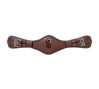 Sangle de selle courte en cuir huilé avec élastique Kavalkade Julius Marron 50 cm