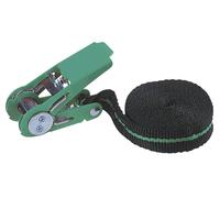 Wolfcraft Sangle d'arrimage à cliquet 3418000 – 4 m x 25 mm – Force de serrage 180 kg