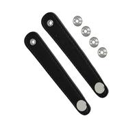 Sangle de soufflet en accordéon noire élégante en cuir robuste avec boutons-pression en métal offrant un aspect professionnel pour la stabilité de la pièce de réparation