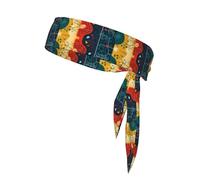 Sangle de sport double face HJFCZH cerveau gauche et droit imprimé avantage doux et respirant adapté pour le yoga, la course à pied et le fitness