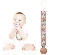 Sangle de sucette, lanière de la sucette | Baby Treether Charm de TEATHER | La sangle de sucette brodée maintient les detrants et les petits jouets en place pendant 0-3 ans
