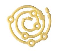 Sangle de Sucette pour bébé Chaîne de Sucette en Silicone de qualité Alimentaire élastique Sûr Doux Réutilisable Réglable pour le Voyage (Jaune)