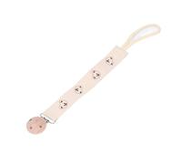 Sangle de Support de Sucette, Attache-tétine Souple pour bébé avec Boucle en Métal (Ours)