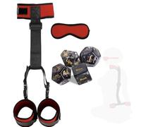 Sangle de suspension de yoga en nylon rouge, lot de 3, convient pour le yoga, le fitness, longueur ajustable de la sangle de suspension
