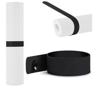 Sangle de tapis de yoga de 63,5 cm | Longue bande de support pour le transport et le rangement | Chouchou étroitement roulé pour accessoires essentiels de yoga (noir)