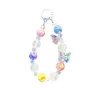 Sangle De Téléphone En Perlé Mignonne, Bracelet En Téléphone, Charme Coloré En Perlé En Acrylique, Bracelet De Papillon De Sangle, Bracelets Anti-perte, Chaîne De Caméras Pour Les Femmes