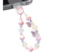 Sangle De Téléphone En Perlé Mignonne, Bracelet En Téléphone, Charme Coloré En Perlé En Acrylique, Bracelet De Papillon De Sangle, Bracelets Anti-perte, Chaîne De Caméras Pour Les Femmes
