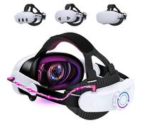 Sangle de Tête avec 10000mAh Batterie pour Meta Quest 3S/3/2, Remplaisement Réglable de Sangle Elite pour Sangle Quest, Accessoires Casque VR Prolongeant Le Temps de Jeu et Réduisant la Pression