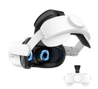 Sangle de tête compatible avec Oculus Quest 2, Meta Quest 2 Accessoires Sangle Elite réglable de rechange pour un confort amélioré et une immersion de jeu en VR (sangle de tête confortable uniquement)