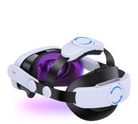 Sangle de tête sans fil Meta Quest 2 - Sangle d'élite réglable batterie amovible - Accessoire VR - Amélioration support confort - Prolonge temps de jeu Oculus