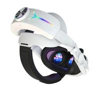 Sangle de tête VR pour Meta Quest 3 avec rétroéclairage LED RVB et Batterie Rechargeable de 8 000mAh,Remplacement de la Sangle E-Lite pour Un Soutien et Un Confort améliorés en VR