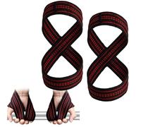 Sangle de Tirage Musculation en 8,Bande Poignet Fitness Lifting Straps | Sangle Gym Levage Wrist, Support de Poignet Bandage, Entraînement Bodybuilding Haltérophilie pour Femmes et Hommes