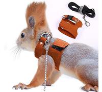 Sangle de traction anti-morsure pour écureuil, gilet réglable, harnais de promenade pour petits animaux avec laisse, hamster, gerbille, rat, souris, furet, chinchilla pour petits animaux