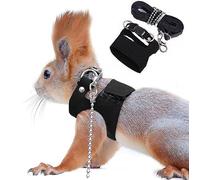 Sangle de traction anti-morsure pour écureuil, gilet réglable, harnais de promenade pour petits animaux avec laisse, hamster, gerbille, rat, souris, furet, chinchilla pour petits animaux