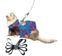 Sangle de traction pour furet - Petit gilet en coton pour animaux - Fourche réglable pour chinchilla - Petit gilet doux pour furet, écureuil, chinchilla