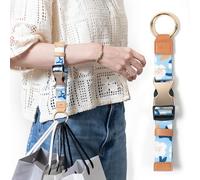 Sangle de transport de voyage avec crochets à anneaux, boucle, sangle de bagage ajoutée, support de sac réglable, clip de voyage pour sacs à main, kapok, 9.25 inches x 9.25 inches x 0.1 cm