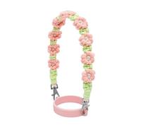 Sangle de transport pour bouteille portable - Pour sécuriser l'eau - Voici un titre de produit pour la liste - Poignée en forme de fleur faite à la main avec anneau de sécurité en silicone - Corde en