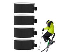Sangle de transport pour ski, snowboard, 4 sangles en nylon, porte-bâtons, sangle de snowboard, accessoires de sports d'hiver