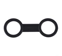 Sangle de tuba en silicone pour plongée sous-marine, clip de fixation avec anneau élastique, longueur 10 cm, diamètre intérieur 2,7 cm, noir