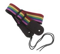 Sangle de Ukulélé Réglable en Cuir Arc-en-ciel Ajustement Rapide | Bandoulière Confortable en Polyester Coloré, Motif Arc-en-ciel Profond, pour Leçons et Festivals