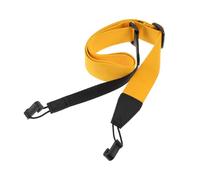 Sangle de Ukulélé Réglable sans Perçage, Jaune, Confortable | Tissu Synthétique Léger, Bords Confort, Clip et Crochets J, pour Soprano et Usage Maison