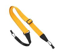 Sangle de Ukulélé sans Perforation, Confort pour Soprano, Jaune | Tissu Souple, Crochets en J pour Rosace, Profil Léger et Minimaliste, Usage Voyage et Scène