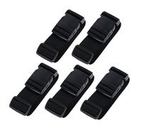 Sangle de Valise Croisée Réglable Boucle, Lot de 5, Noir | PP Polypropylène, Design Compact Léger, Facile à Ranger, pour Valises et Voyages, Usage Simple