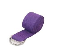 sangle de yoga Ceinture élastique en coton 183 x 3,8 cm avec boucle forme de D for le yoga, la danse, Pilates et gymnastique pour pratique du yoga(Purple)