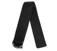 Sangle de Yoga Élastique Noire pour Étirement et Thérapie | Polyester Coton Tissé Haute Densité, Couture Double Fil au Dos, Flexible et Résistante