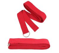 Sangle de Yoga Extensible Rouge pour Entraînement et Thérapie | Polyester Coton, Tissage Haute Densité, Souple et Résistante, Aide les Mouvements, Usage Maison