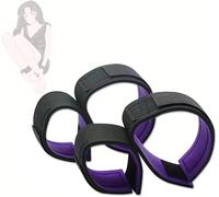 Sangle de yoga violet foncé avec jambes réglables - convient comme accessoire de poignet pour le fitness