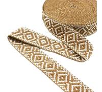 Sangle décorative en polyester et coton jacquard, 2, 5 ou 10 mètres, 25 mm, pour couture, sacs à bandoulière, accessoires de bricolage, vêtements et meubles(Brown,5Meters)