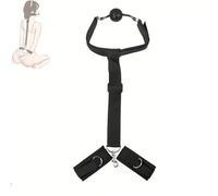 Sangle d'entraînement réglable adaptée au yoga ou à d'autres exercices, noire, en nylon, pour le fitness en couple