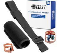 Sangle d'entrejambe avec protège-ceinture set pour chaise haute, 2 pack, en noir, sangle compatible avec Hauck Alpha Beta, Stokke Tripp Trapp, roba, uvm