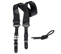 Sangle d'épaule en nylon pour guitare avec clips à dégagement rapide pour guitare acoustique et basse électrique Noir Sangles en nylon souple antidérapant