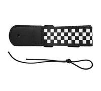 Sangle d'épaule guitare, noir et blanc Squares modèle réglable accessoire bandoulière guitare pour ukulélé 4 cordes Instruments de musique