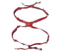 Sangle D'épaule pour Harnais D'appareil Photo avec Boucles à Dégagement Rapide, Sangle D'appareil Photo en Cuir Double épaule Réglable pour Numérique pour Photographes (Rouge)