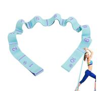 Sangle d'étirement avec Boucles,Sangle de Yoga avec Boucles, Ceinture d'étirement de Jambe à 10, Sangle de Fitness, Bandes élastiques de Force pour Exercices de Pilates, Yoga, Danse et Gymnast