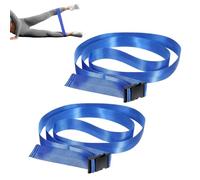 Sangle d'étirement de yoga | 2 pièces d'équipement d'exercice réglable - Sangle d'exercice avec boucle, pour voyage, activités de plein air, gym à domicile, entraînement et renforcement
