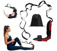 Sangle D'étirement Izzila avec Boucles et Pied Amovible,Sangle Yoga Stretch,Band D'étirement Fitness,Bande Élastique Réglable,for Gymnastique et L'entraînement Flexibilité(B)