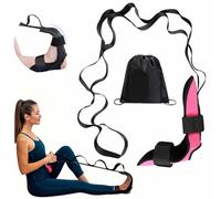 Sangle D'étirement Izzila avec Boucles et Pied Amovible,Sangle Yoga Stretch,Band D'étirement Fitness,Bande Élastique Réglable,for Gymnastique et L'entraînement Flexibilité(E)