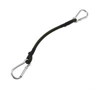 Sangle élastique à mousqueton de 6 mm avec crochet en alliage d'aluminium pour équipement de camping, laisse, tente, réparation de poteaux de vélo, cargaison (30 cm)