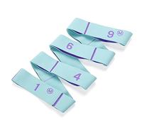 Sangle élastique avec 9 boucles pour yoga, kinésithérapie, danse, pilates, ischio-jambier, musculation, étirement, avec boucle pour exercices de flexibilité, exercices de bras pour femme