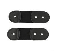 Sangle élastique en dentelle pour patins artistiques, 2 pièces en cuir et latex pour maintenir les lacets serrés pendant les sauts et les tours, blanc (noir)