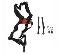 Sangle élastique pour jumelles et appareils photo avec matériau en cuir, ajustement réglable et crochets sécurisés conçus pour les sports de plein air et pour la chasse